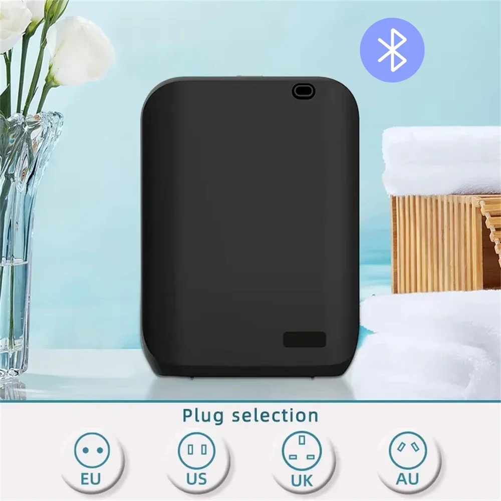 Difusor De Aceites Esenciales Con Bluetooth, Color Negro, Para Uso Doméstico, Capacidad De 150 Ml.