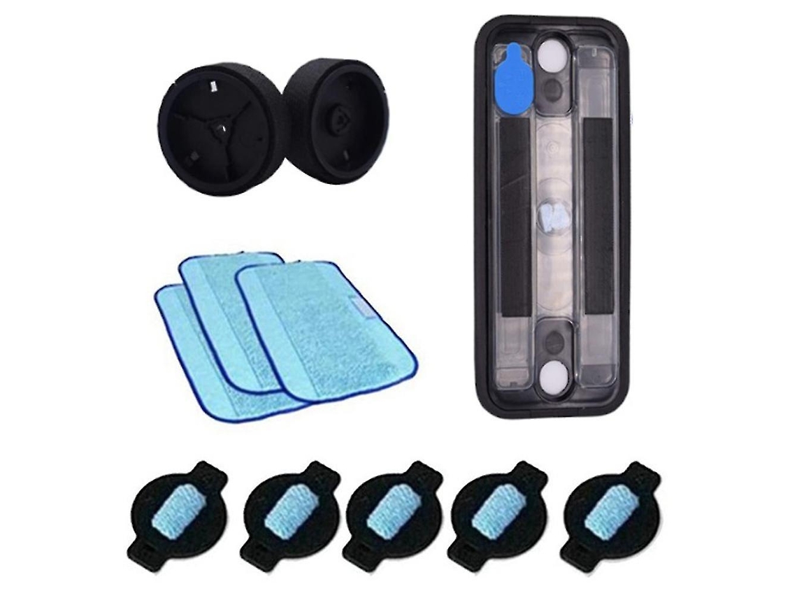 Compatible con Irobot Braava 320 y 380: paños de fregado, cubierta de filtro de agua, bandeja húmeda y rueda.
