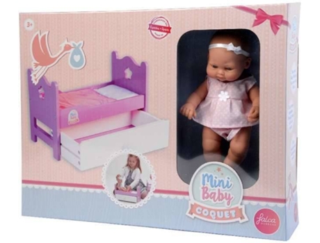 Cama Madera FALCA Con Cajon Y Muñeco (3 años - 28 cm)