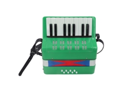 Acordeón Piano Nivel Básico 17 Teclas 8 Baixos Abs Con Correa Retráctil Portátil Regalo Verde Para Niños Principiantes