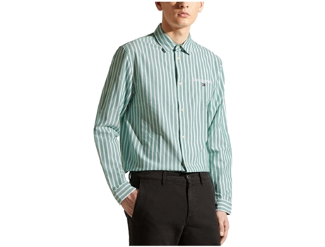 Camisa de Hombre TOMMY JEANS Tjm Serif Linear Verde (XL)