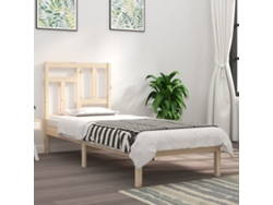 Cama Individual | Cama Para Adultos | Estructura De Cama Sin Colchón Madera Maciza De Pino 90x200 Cm Wsd801219