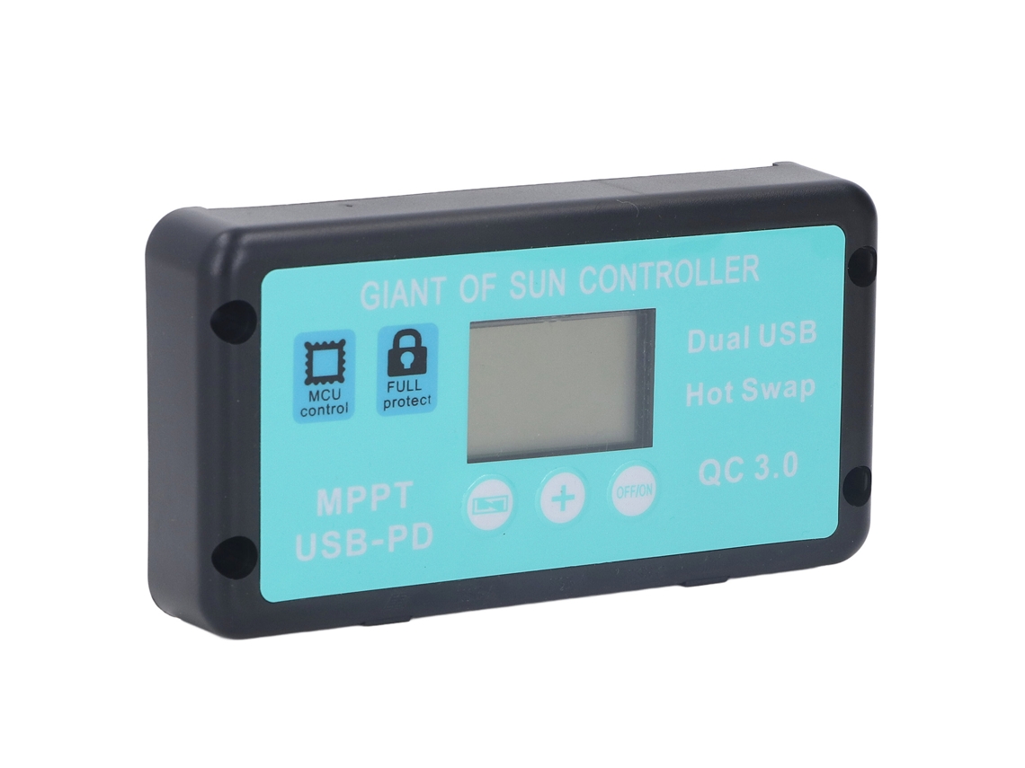 Controlador De Carga Solar Mppt De 12v/24v Y 30a Con Pantalla Lcd, Usb Pd Qc3.0 Y Múltiples Protecciones.