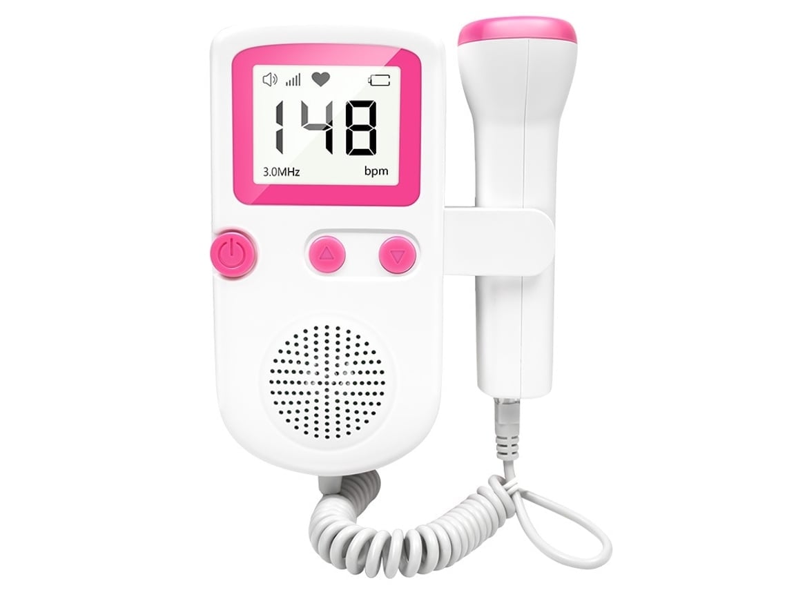 Monitor Fetal Doppler Portátil Rosa, Escucha A Tu Bebé En Cualquier Lugar.