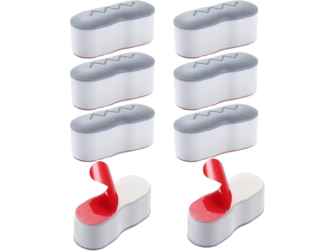 8 Amortiguadores De Goma Blancos Universales Con Adhesivo Fuerte Para Asiento De Vaso