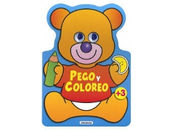 Libro para Colorear SUSAETA Pego Y Coloreo Animales 2 (Edad Minima: 4)