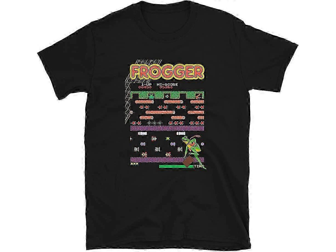 Mod.3 Arcade Frogger Videojuego Juego Retro Vintage 80s Gaming Console Aliens 8-bits Gamer Camiseta Retro Material De Moda