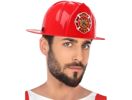Casco DISFRAZZES Bombero Rojo Con Escudo