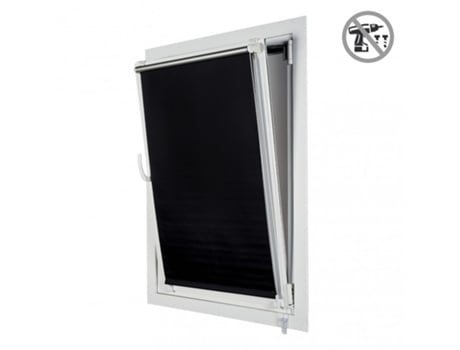 Estor Opaco EasyFix Instalación sin Taladrar STORESDECO (180 x 90 cm - Negro)