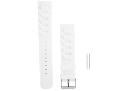 Correa de reloj de silicona con hebilla de pasador de 20 mm, accesorio blanco