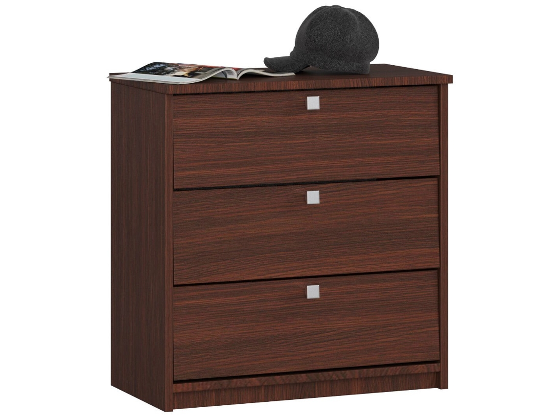 Zapatero Con 3 Compartimentos Akord Mini Wenge 60 Cm 3 Puertas Basculantes Frente En Color Wenge 60x31x62 Cm