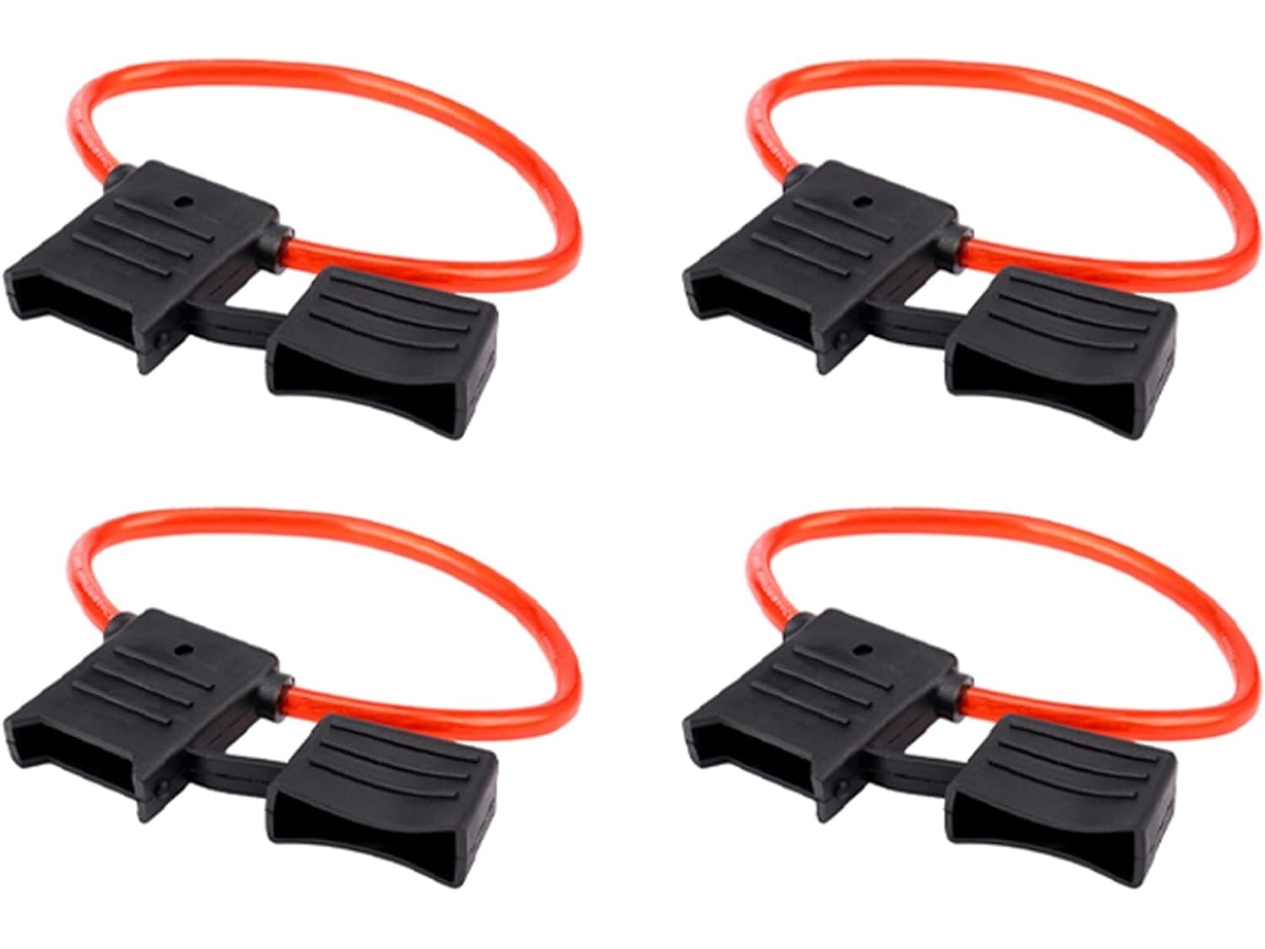 4 Portafusibles De Cuchilla Maxi, 8 Awg, 12-24 V, Resistentes Al Agua, 40 A