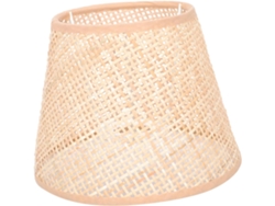 Portalámparas de madera y hierro para bombillas E27/E14 de ratán tejido, estilo sencillo, para salón.