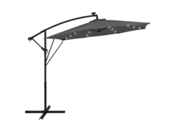 Sombrilla De Jardín Ml-design Con Led Solar Giratorio Ø300cm De Alumino Antracita