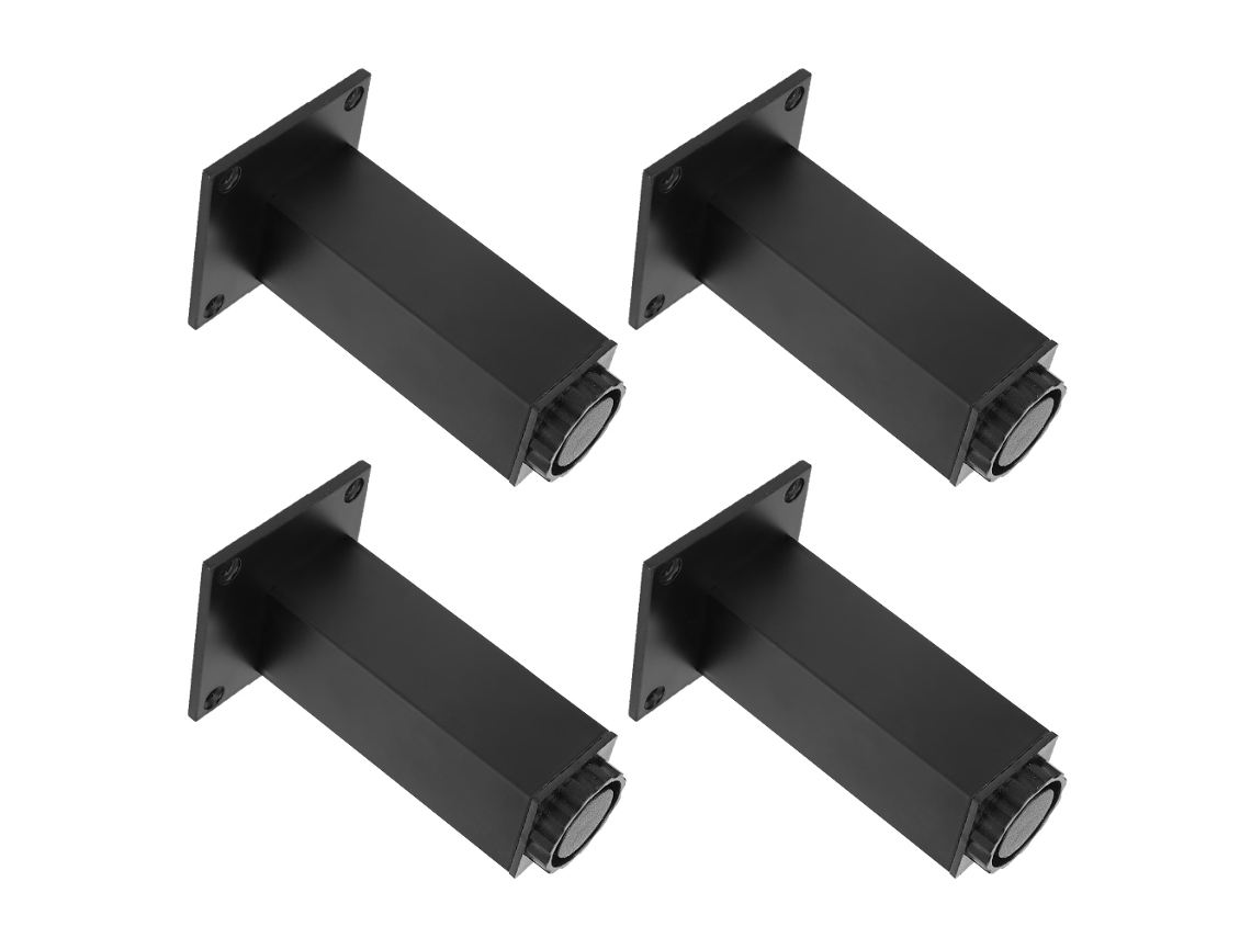 Patas ajustables de aluminio de 120 mm para muebles (4 unidades)