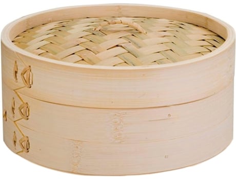 Vaporera para Cocinar con Tapa de 1 Altura de Madera ø20x6 cm TIENDA EURASIA