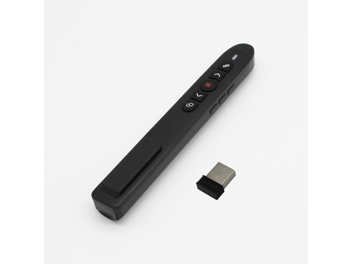 Clicker De Presentación Inalámbrico Recargable Con Puntero Láser De 2,4 Ghz Para Enseñanza, Conferencias, Bodas Siurn