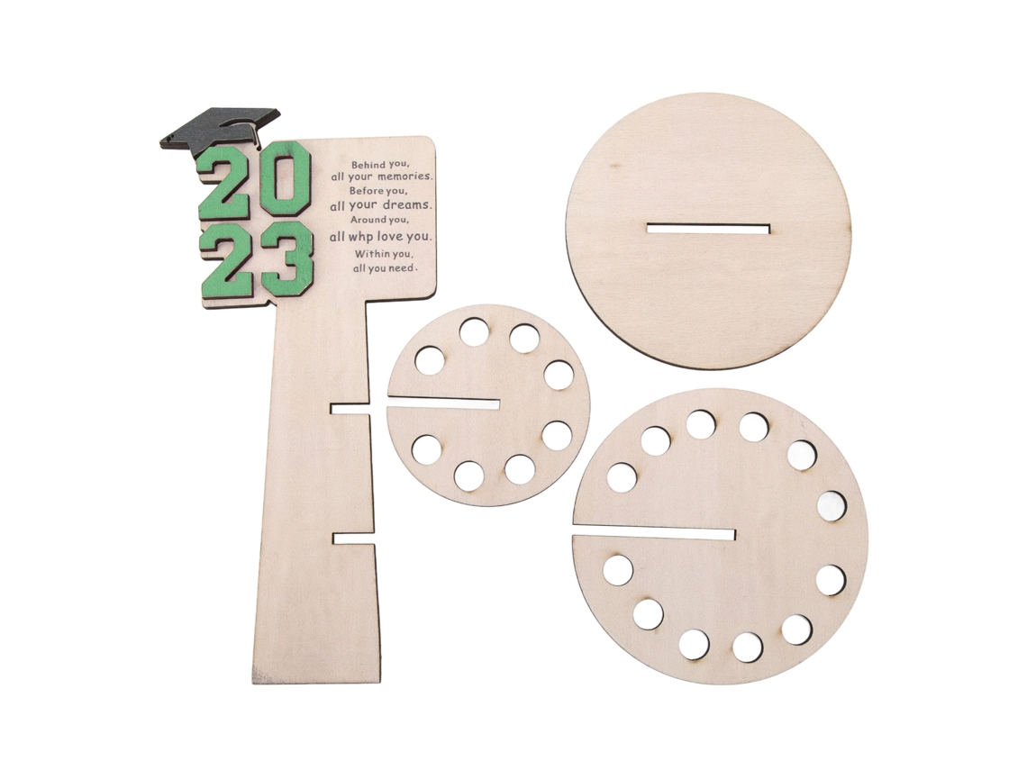 2026-porta Dinero De Graduación De Madera Doble Capa Para Regalo De Efectivo Decoración Hogar Manualidad Verde