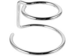 Soporte Exhibición Metal Doble Anillo Esfera Cristal 4 Decorativo Plateado Mediano Globo Piedra Huevo Versátil