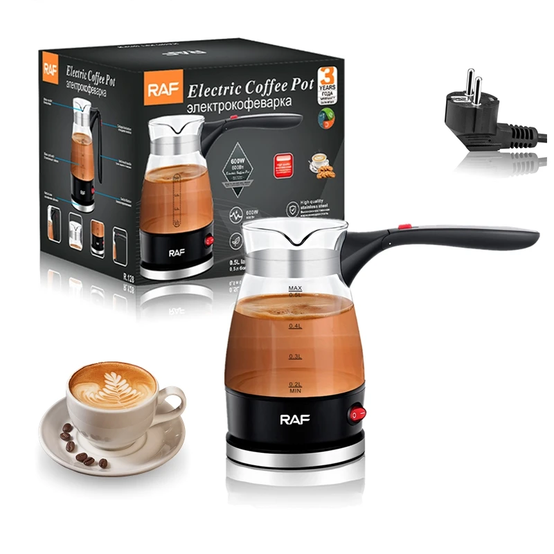 Cafetera Eléctrica De 600 Vatios, Cafetera Turca, Material De Vidrio, Cafetera Moka Italiana.