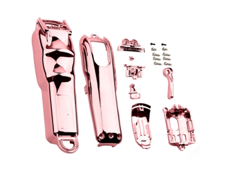 Combo de carcasa completa para bricolaje cubierta de cortadora para Wahl Series Magic Clipper Cordless #8148 #8591 (transparente) (oro rosa)