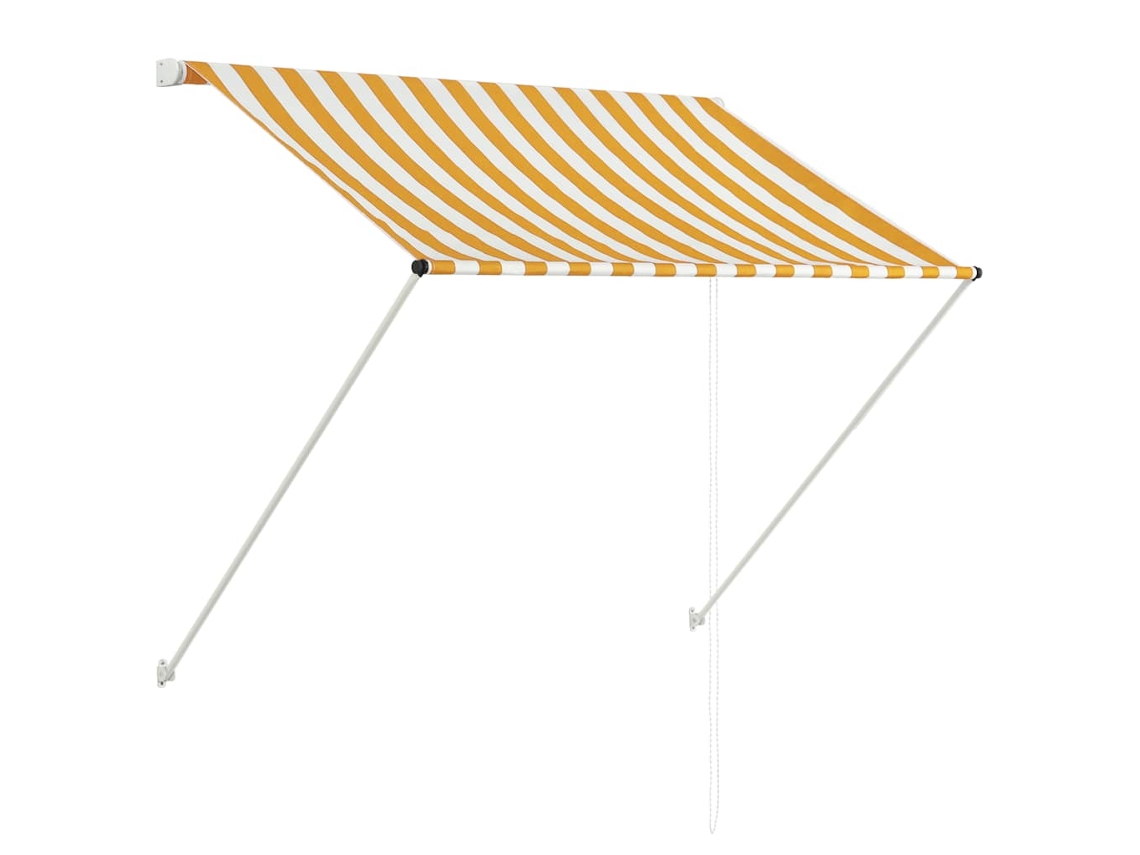 Maison Exclusive - Toldo Retráctil 150x150 Cm Amarillo Y Blanco