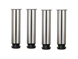 Patas de muebles juego de 4 patas ajustables en acero inoxidable para sofá mesa armario 25cm