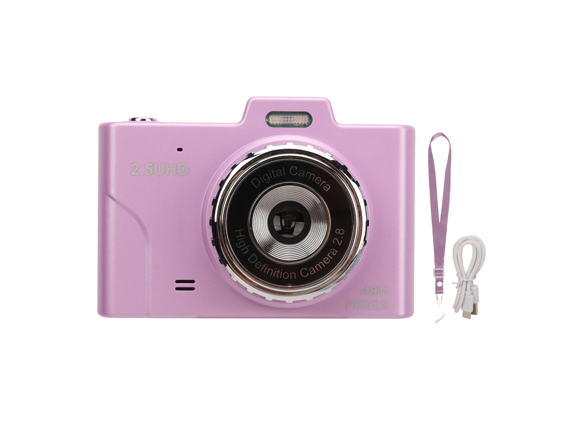 Câmera Digital Infantil Hd 48mp Tela Ips 2.8 Polegadas Portátil Filtros E Molduras Roxa