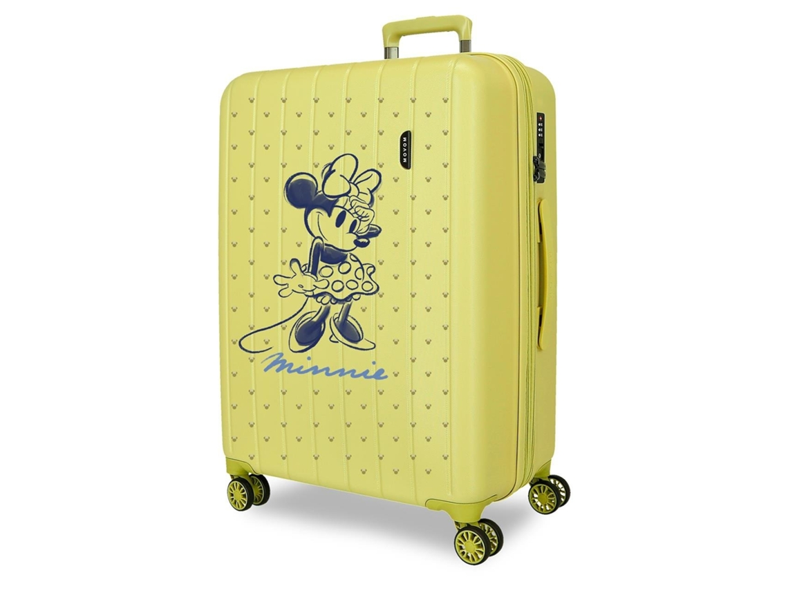 Maleta Mediana Minnie Line Abs Con Capacidad De 84.24l Amarillo Disney
