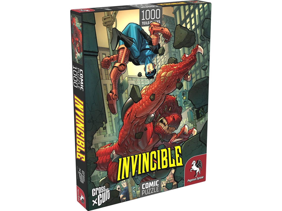 Puzzle PEGASUS SPIELE Invincible vs. Dinosaurus (Edad Mínima: 8 Años - 1000 Piezas)