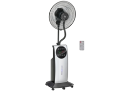 Ventilador 2 En 1, Panel Led, Temporizador, Ø44,5x135 Cm, Plateado/negro