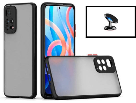 Kit Carcasa Trasera Protección Cámara + Soporte Magnético Xiaomi Redmi Note 11 Pro 5G GIFT4ME Negro