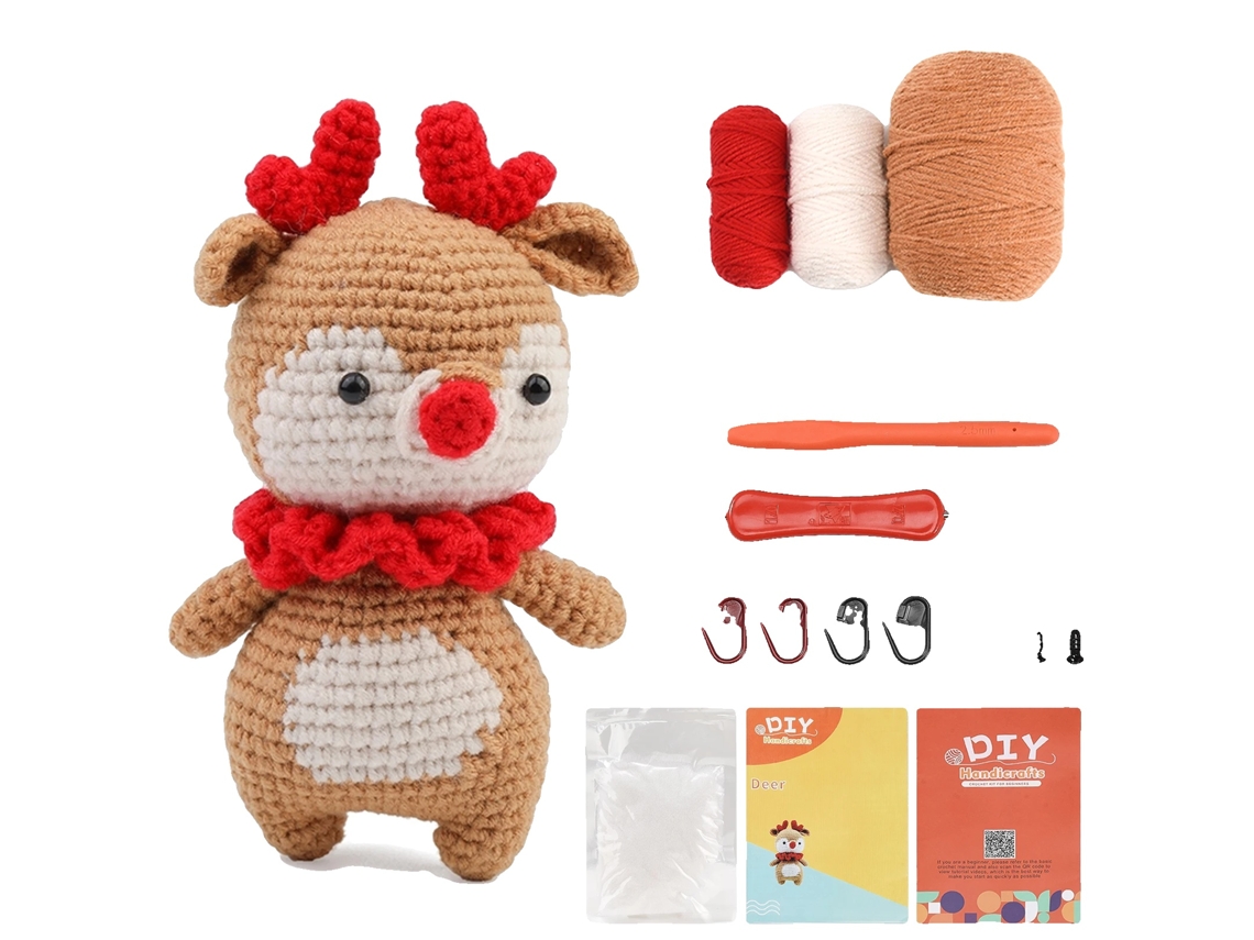 Juego de agujas de ganchillo, ideal para principiantes, incluye herramientas esenciales, Cervo Sika