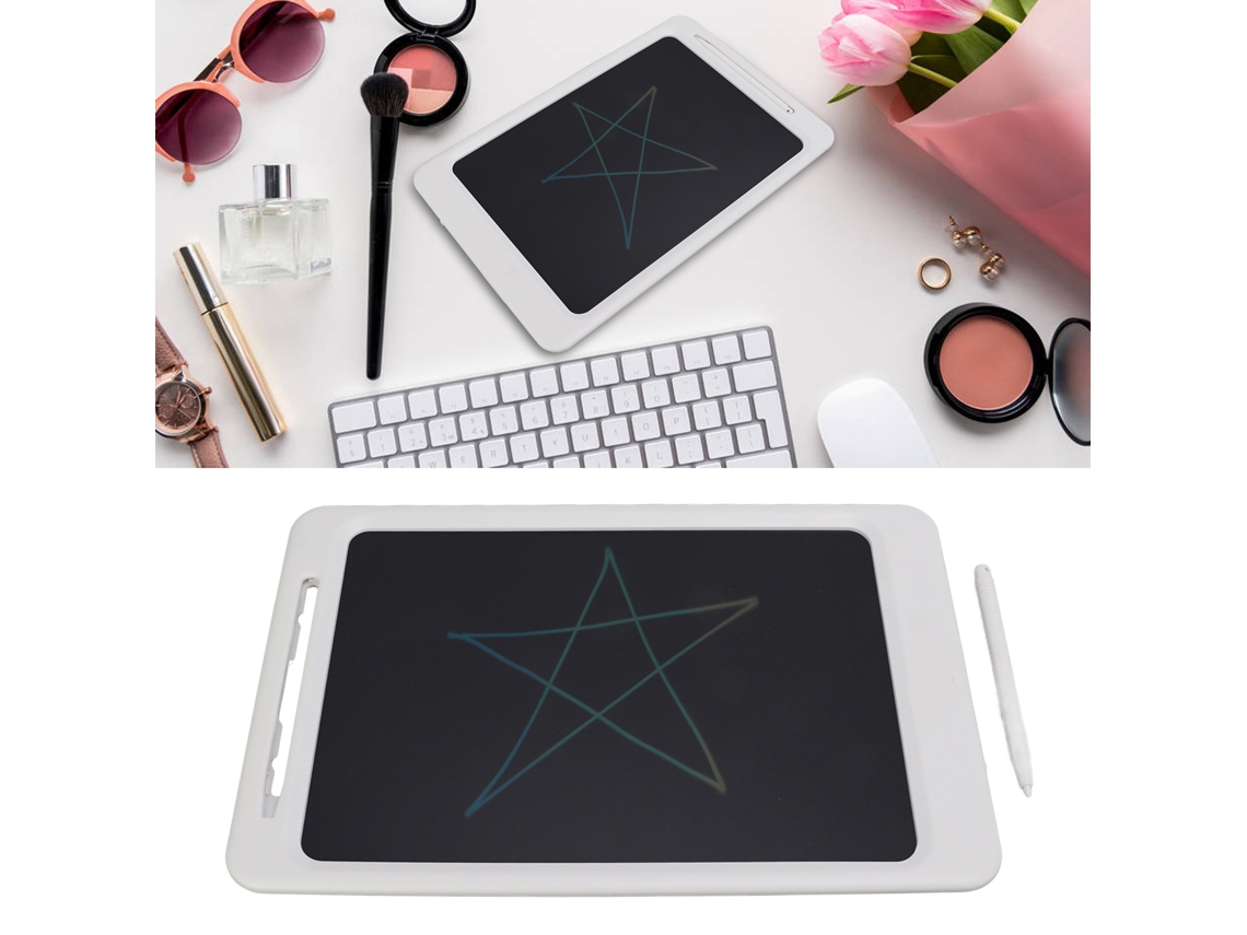 Pizarra De Escritura Portátil Lcd Sensible A La Presión Para Niños, 30 Cm, Color Blanco.