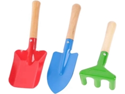 Omni-kit De Herramientas De Jardn Para Nios Mini Con Pala, Azada Y Rastrillo - 3 Piezas Coloridas Para Nios Y Adultos
