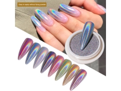 KKML-Pulverización holográfica de pulpo para decoración de uñas Pulido brillante Pigmento cromado para manicura