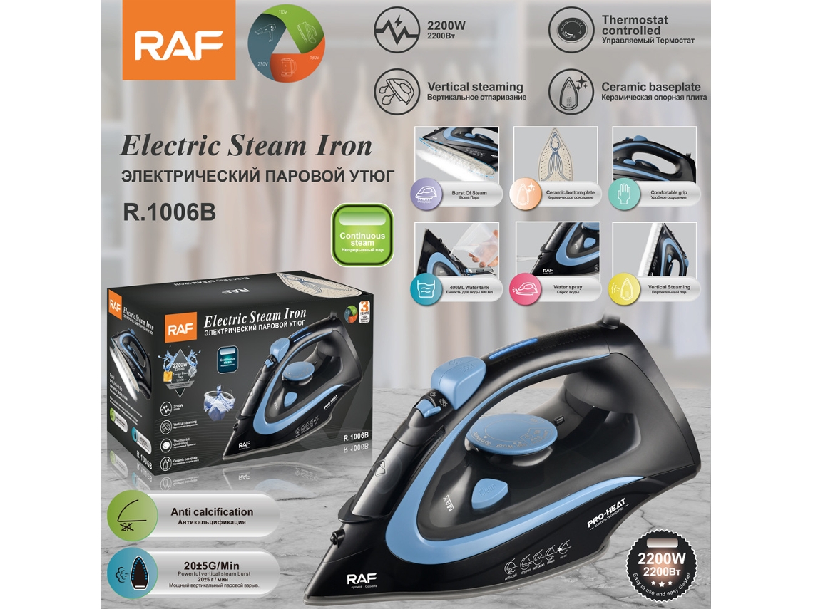 (azul) Estándar Europeo - Plancha De Mano/colgante Doméstica Con Cable - Plancha De Vapor - Uso En Seco Y Húmedo - 2200 W