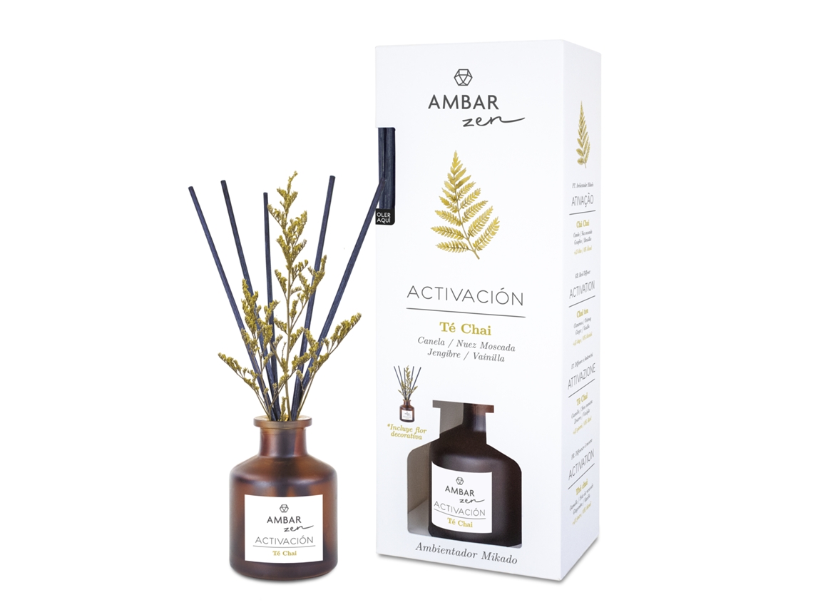 Mikado Té Chai 40Ml Ambar Zen 45Días AMBAR PERFUMS