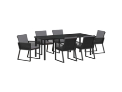 Maison Exclusive - Conjunto De Comedor De Jardín 7 Pcs Negro