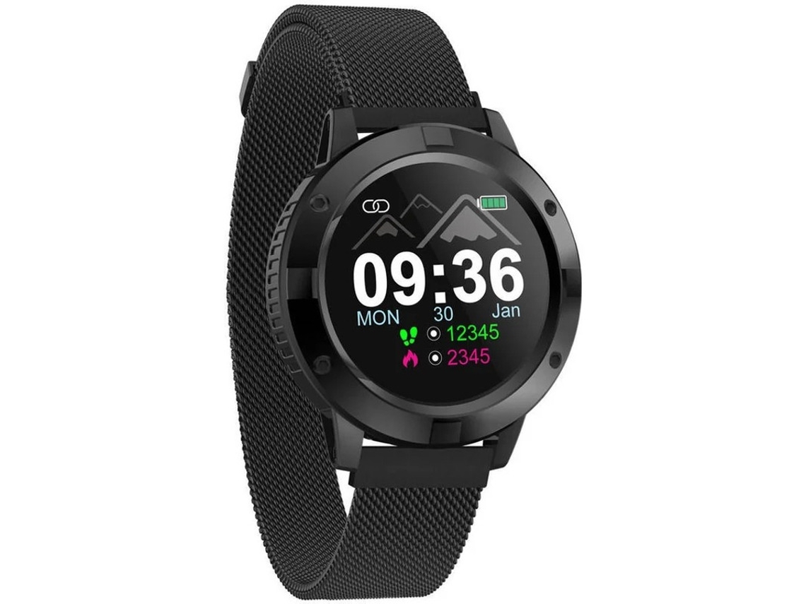 Reloj inteligente Q10 para mujer, resistente al agua IP67, con monitor de ritmo cardíaco, podómetro y rastreador de actividad física multideportivo, Bestvite (negro)