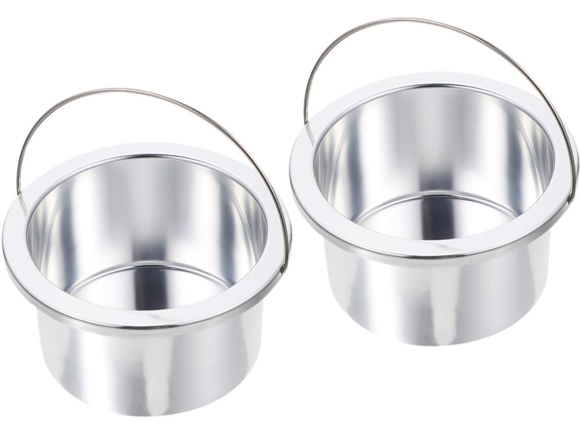 Recipiente Interior De Aluminio Para Derretir Cera Depilatoria, 2 Piezas, 100 Mm, Calentador De Cera Profesional