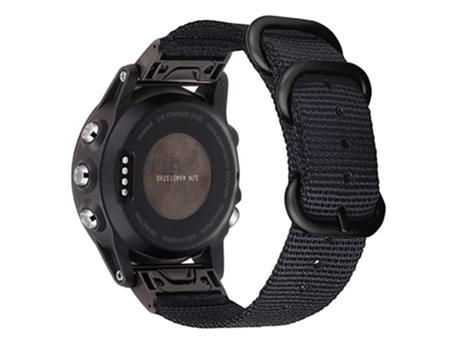 Correa de acero inoxidable 20mm ajustable con tres bucles para Garmin Fenix 7S/6S Pro/5S Plus - negro