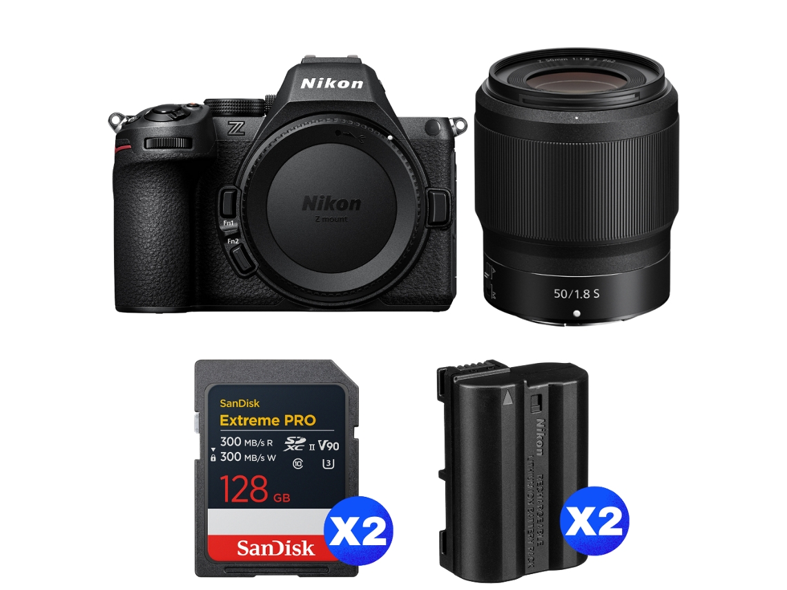 Nikon Z5 Ii + 50mm F/1.8 S + 2 Sandisk 128gb Extreme Pro Uhs-ii Sdxc + 2 Nikon En-el15c + Ebook “20 Consejos Para Fotos Que Impactan”