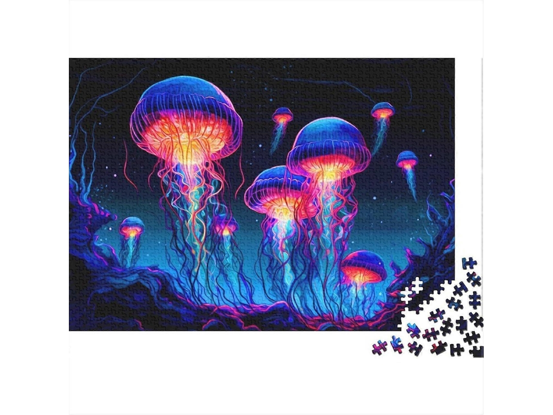 Rompecabezas de 1000 piezas de medusas para adultos, rompecabezas de madera creativos de medusas para adolescentes, estilo 161 Rosewell