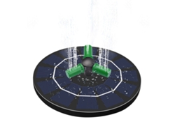 Bomba solar para fuente de 2,5 W con boquilla giratoria de 360° para jardín.