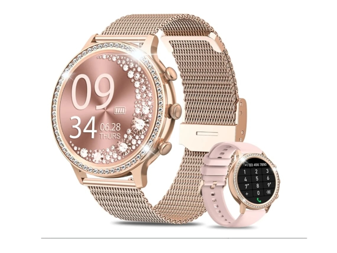YEMAESRE I70 Reloj Inteligente para Mujer con Función Teléfono Dorado