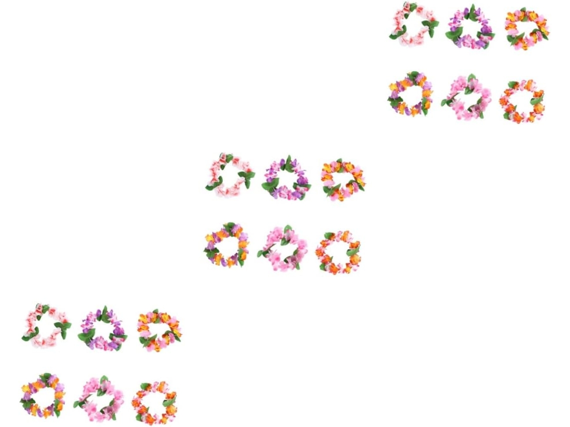Nuobesty Com 3 Coroas De Flores Havaianas Exclusivas E Luminosas Para Decoração Havaiana.