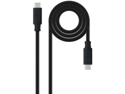 Cable Usb 3.2 Nanocable 10.01.4103/ Usb Tipo-C Macho Usb Tipo-C Macho/ Hasta 100W/ 20Gbps/ 3M/ Negro NANOCABLE