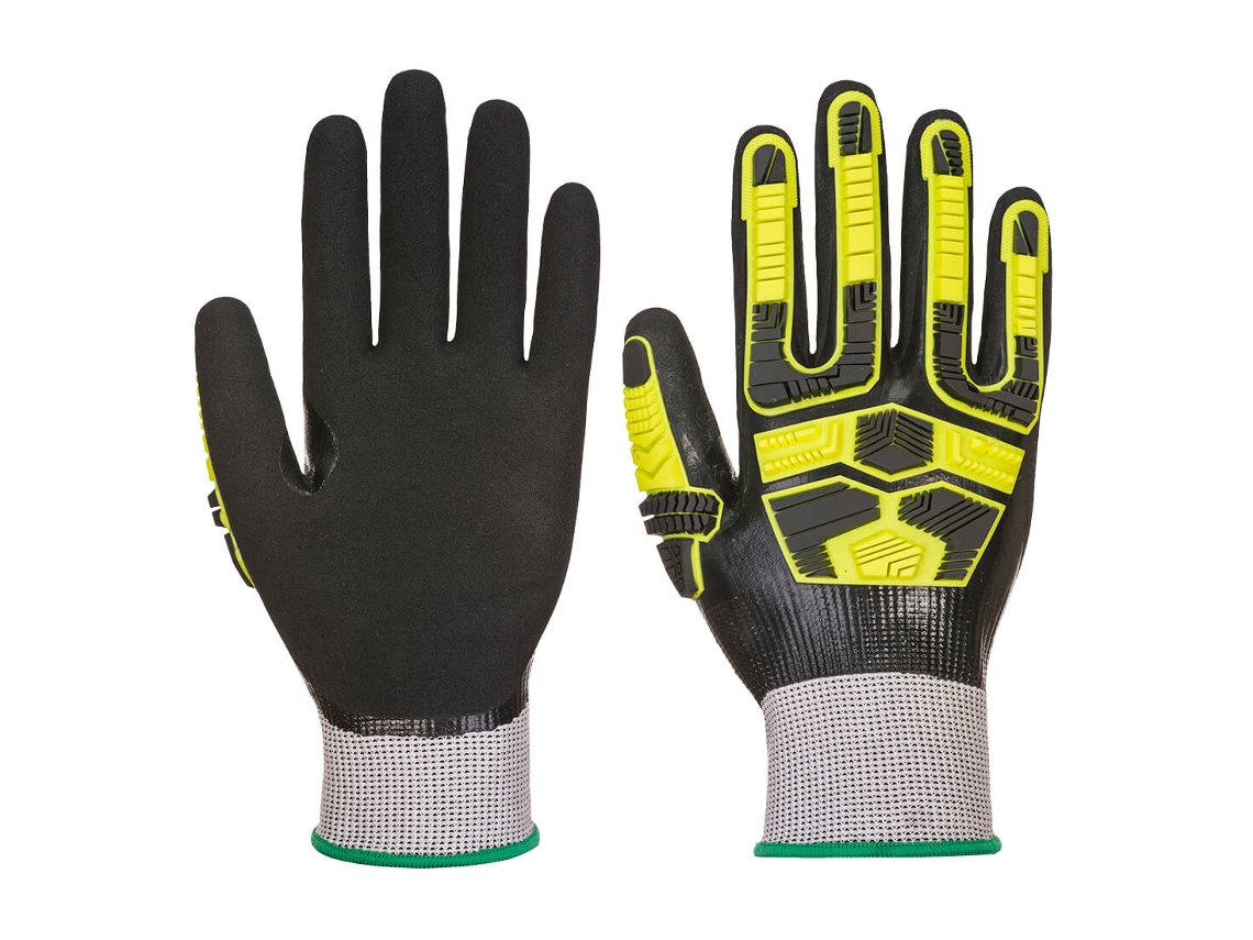Guante impermeable Portwest HR Cut Impact, protección y comodidad / Gris negro / M