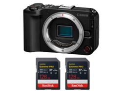 Canon Eos R50 V + 2 Sandisk 128gb Extreme Pro Uhs-ii Sdxc + Ebook “20 Consejos Para Fotos Que Impactan”